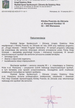 Rekomendacja - Urząd Miasta Stołecznego Warszawy